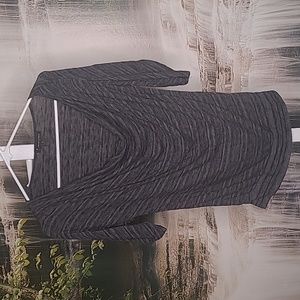 Twenty One Womens Small black gray dressy cowl neckline blouse top